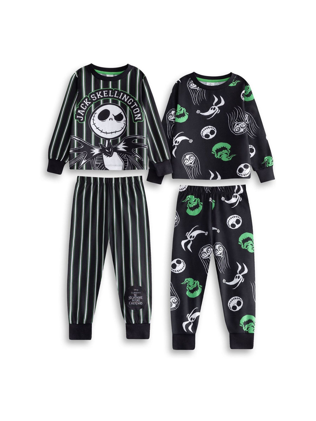 Vanilla Underground Black Disney Nightmare Before Christmas Long Sleeve Long Leg Pyjamas Set Multi-Pack of 2 image 1