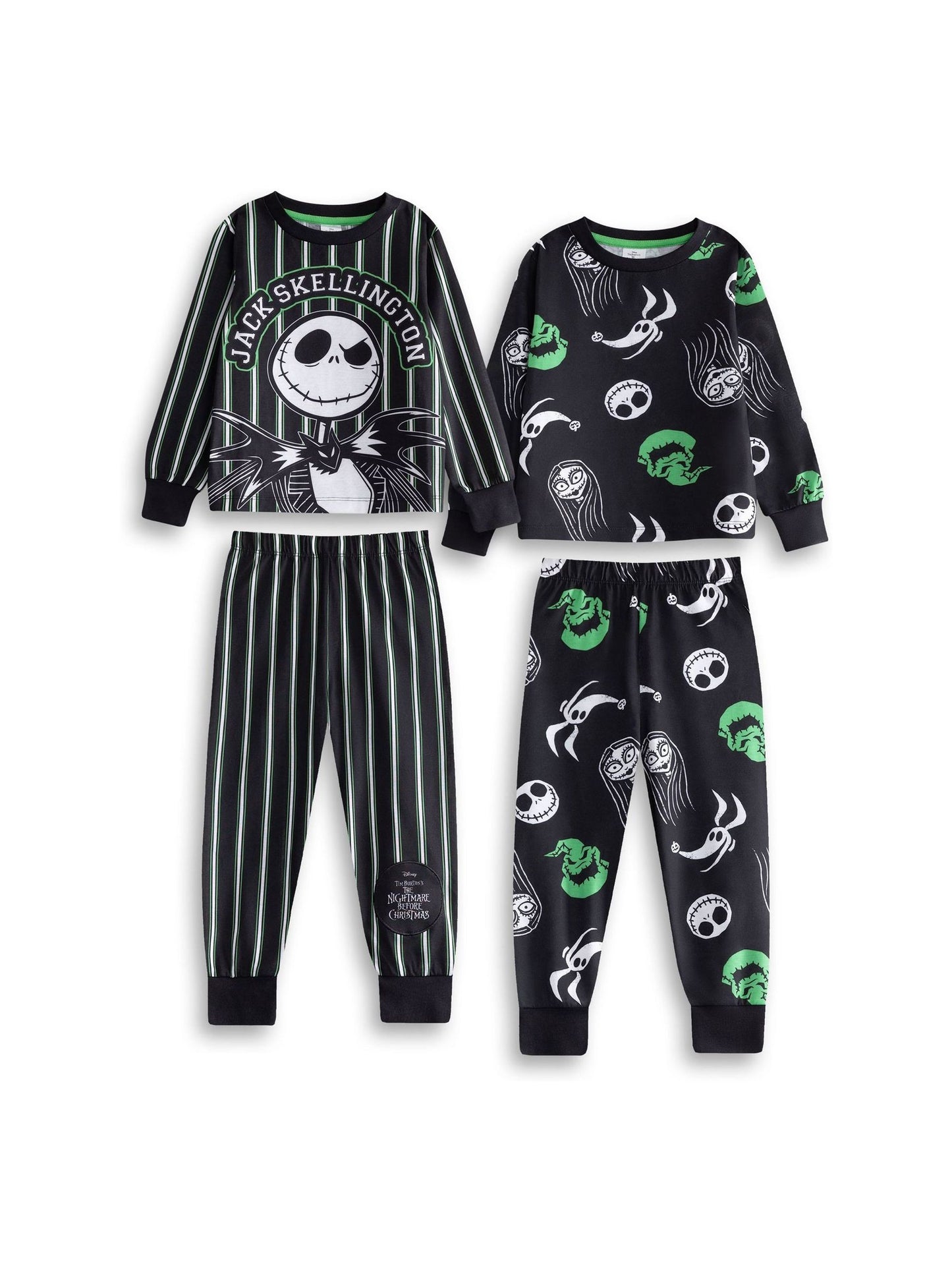 Dsiney Kidz - Vanilla Underground Black Disney Nightmare Before Christmas Long Sleeve Long Leg Pyjamas Set Multi-Pack of 2 image 1