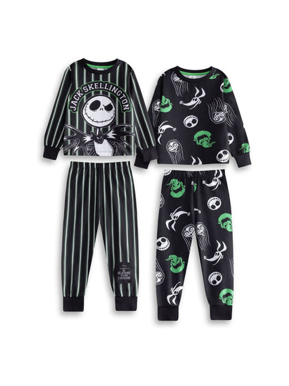Dsiney Kidz - Vanilla Underground Black Disney Nightmare Before Christmas Long Sleeve Long Leg Pyjamas Set Multi-Pack of 2 image 1