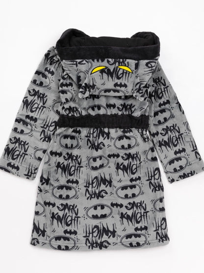 Dsiney Kidz - Vanilla Underground Grey DC Comics Batman All-Over Print Hooded Bathrobe image 5
