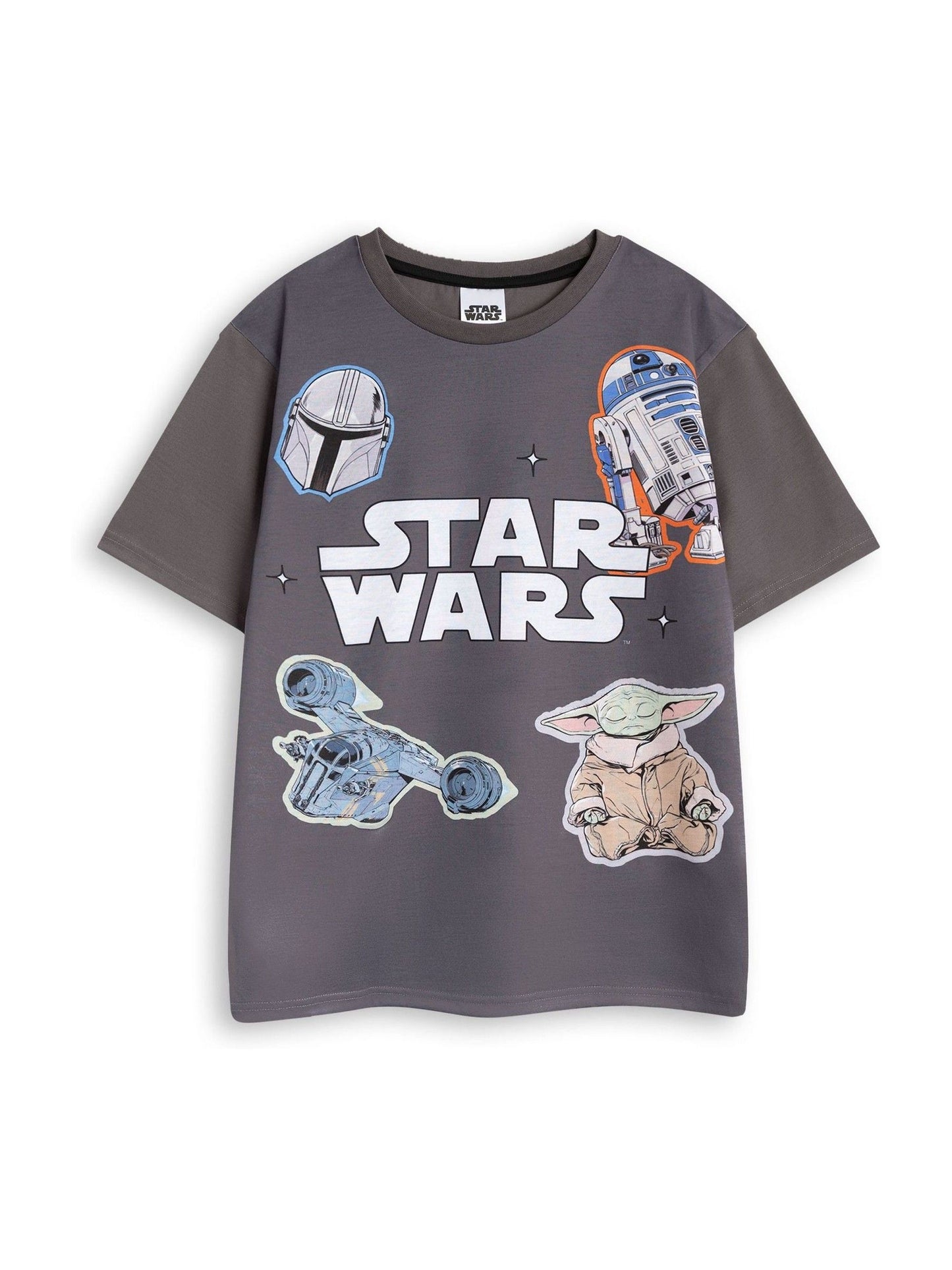 Dsiney Kidz - Vanilla Underground Grey Star Wars Character Short Sleeve Long Leg Pyjamas Set image 2