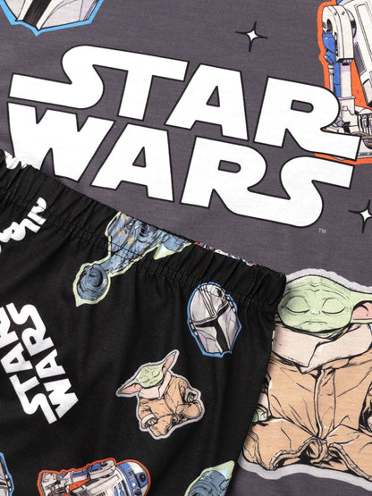 Dsiney Kidz - Vanilla Underground Grey Star Wars Character Short Sleeve Long Leg Pyjamas Set image 5
