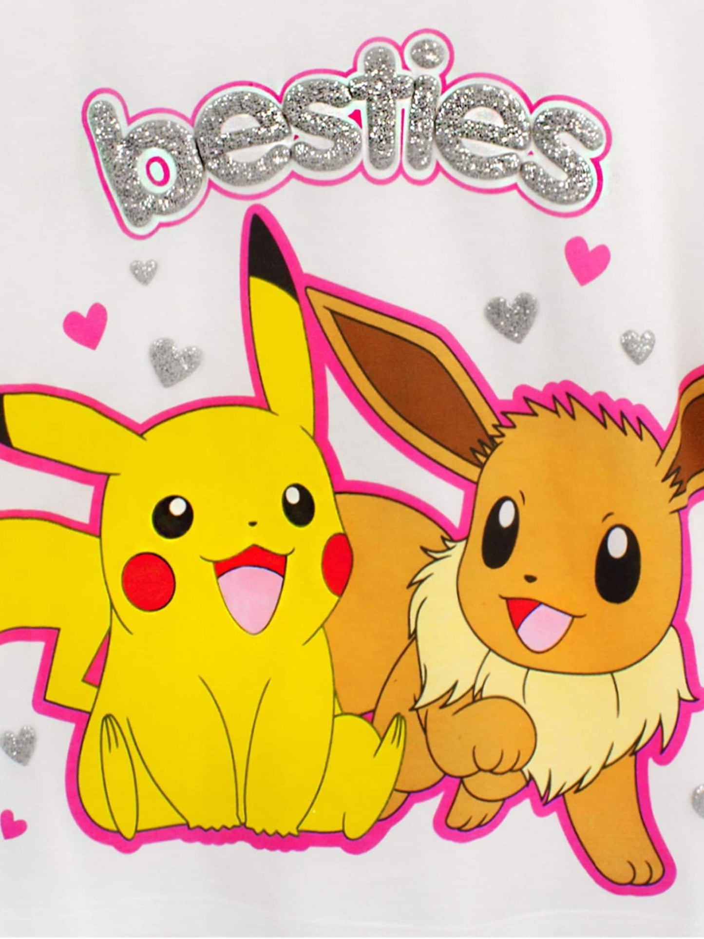 Dsiney Kidz - Vanilla Underground White Pokemon Pikachu, Eeevee Short Sleeve Short Leg Pyjamas Set image 5