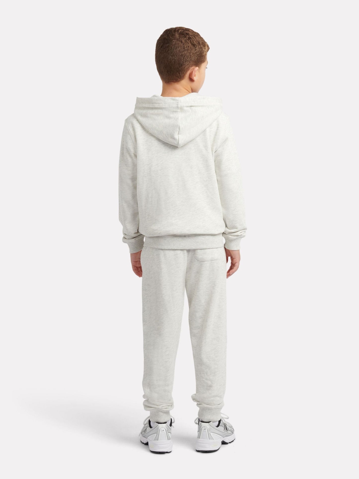 Dsiney Kidz - New Balance Grey French Terry Stacked Logo Zip Thru Hoodie & Joggers Set image 3