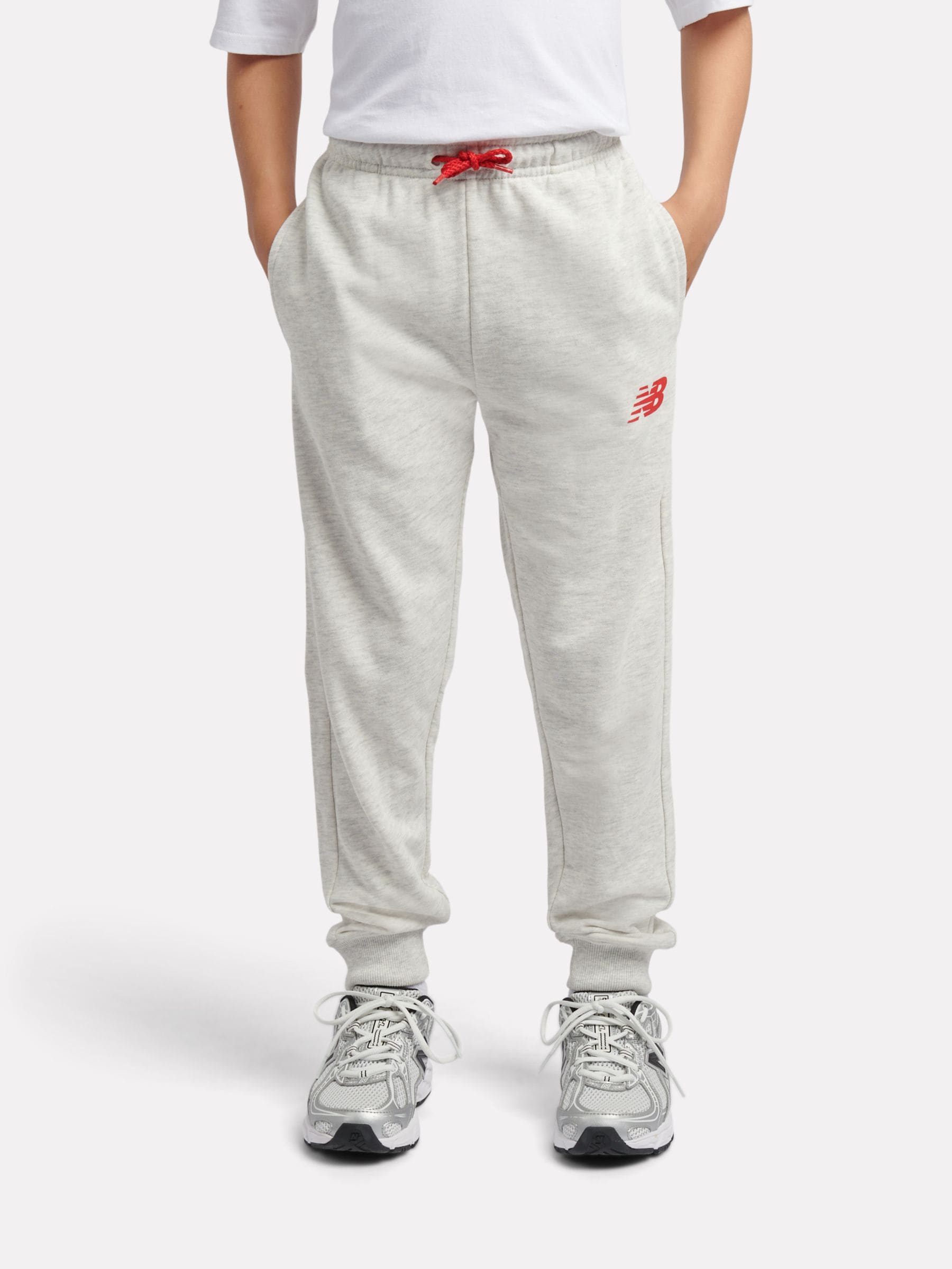 Dsiney Kidz - New Balance Grey French Terry Stacked Logo Zip Thru Hoodie & Joggers Set image 5