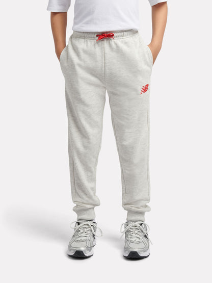 Dsiney Kidz - New Balance Grey French Terry Stacked Logo Zip Thru Hoodie & Joggers Set image 5