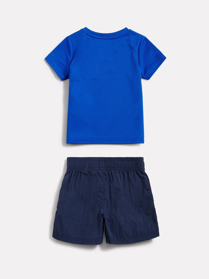 New Balance Blue Contrast Athletic T-Shirt & Shorts Set image 2