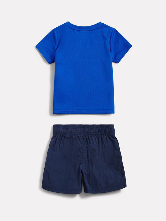 New Balance Blue Contrast Athletic T-Shirt & Shorts Set image 2
