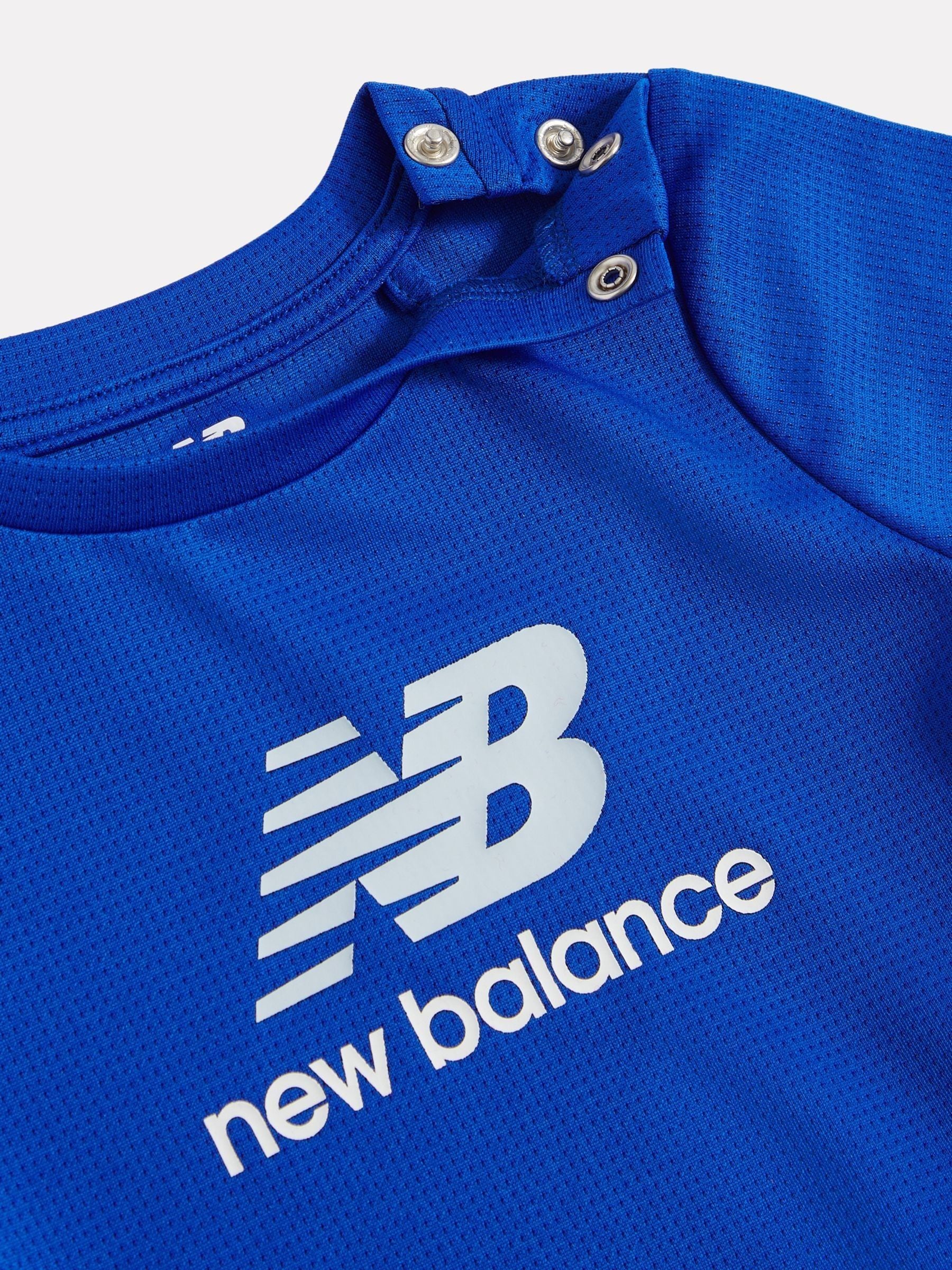New Balance Blue Contrast Athletic T-Shirt & Shorts Set image 3