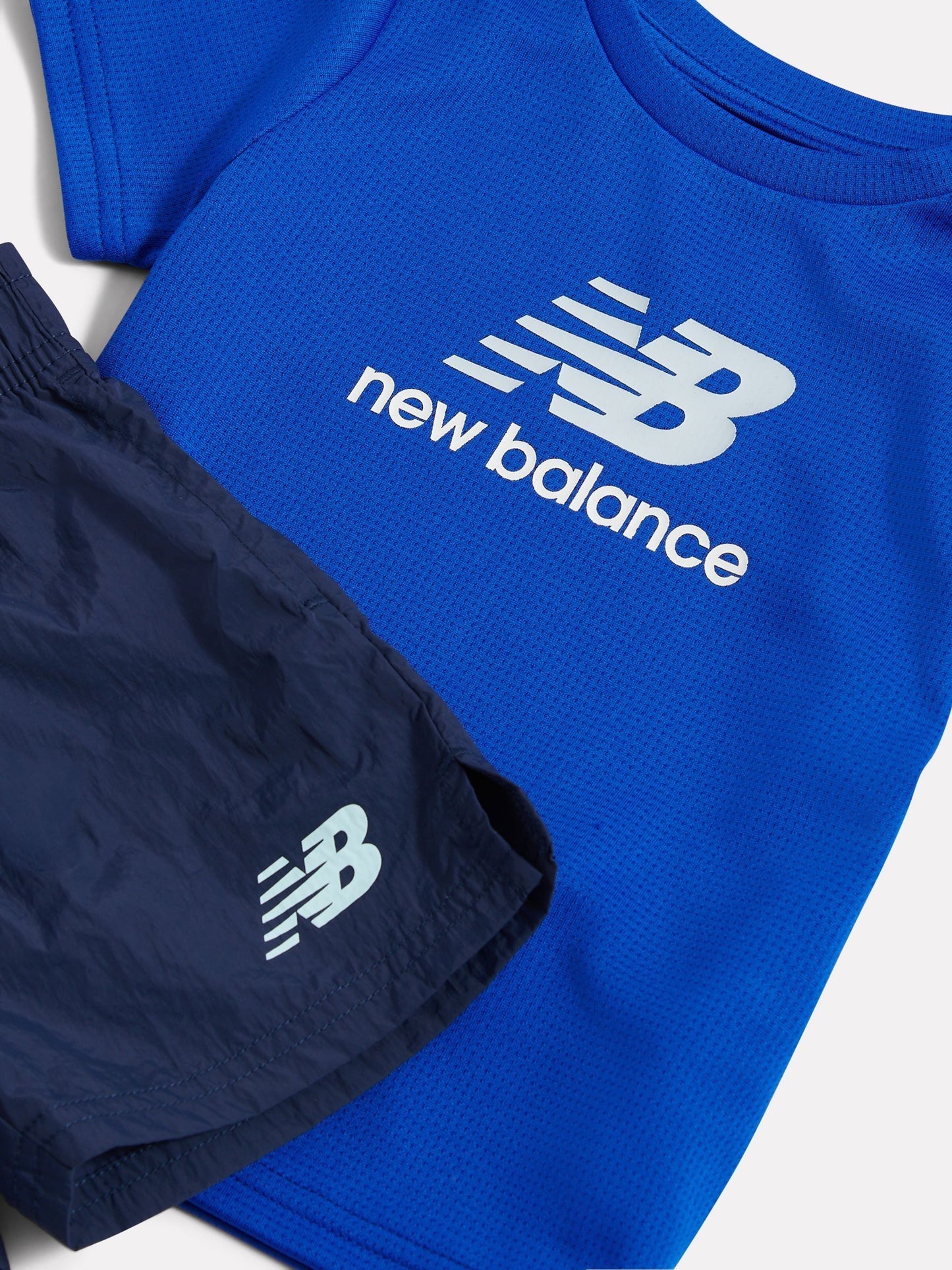 New Balance Blue Contrast Athletic T-Shirt & Shorts Set image 6