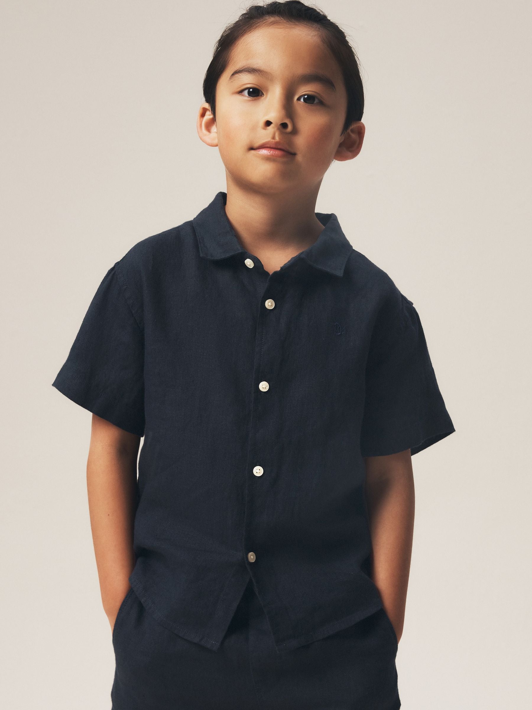 Dsiney Kidz - Superdry Navy Linen Shirt image 2