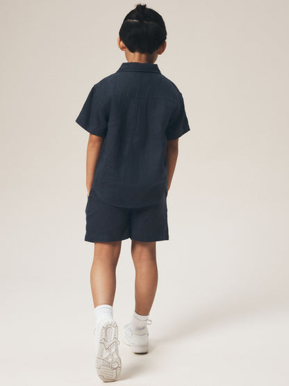 Dsiney Kidz - Superdry Navy Linen Shirt image 3