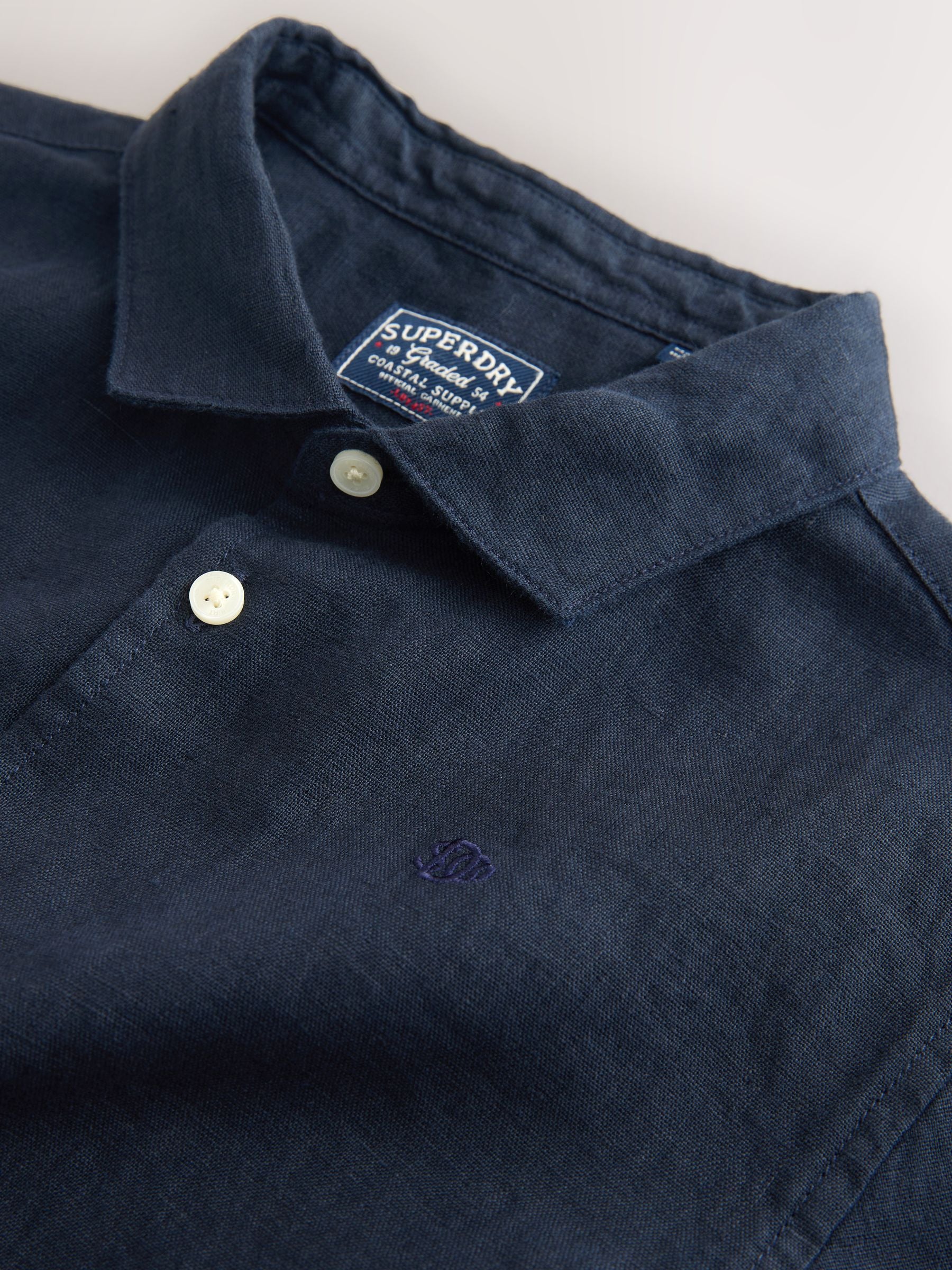 Dsiney Kidz - Superdry Navy Linen Shirt image 7