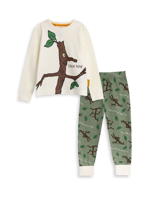 Vanilla Underground Brown Gruffalo & Friends Stickman Long Sleeve Long Leg Pyjamas Set image 1