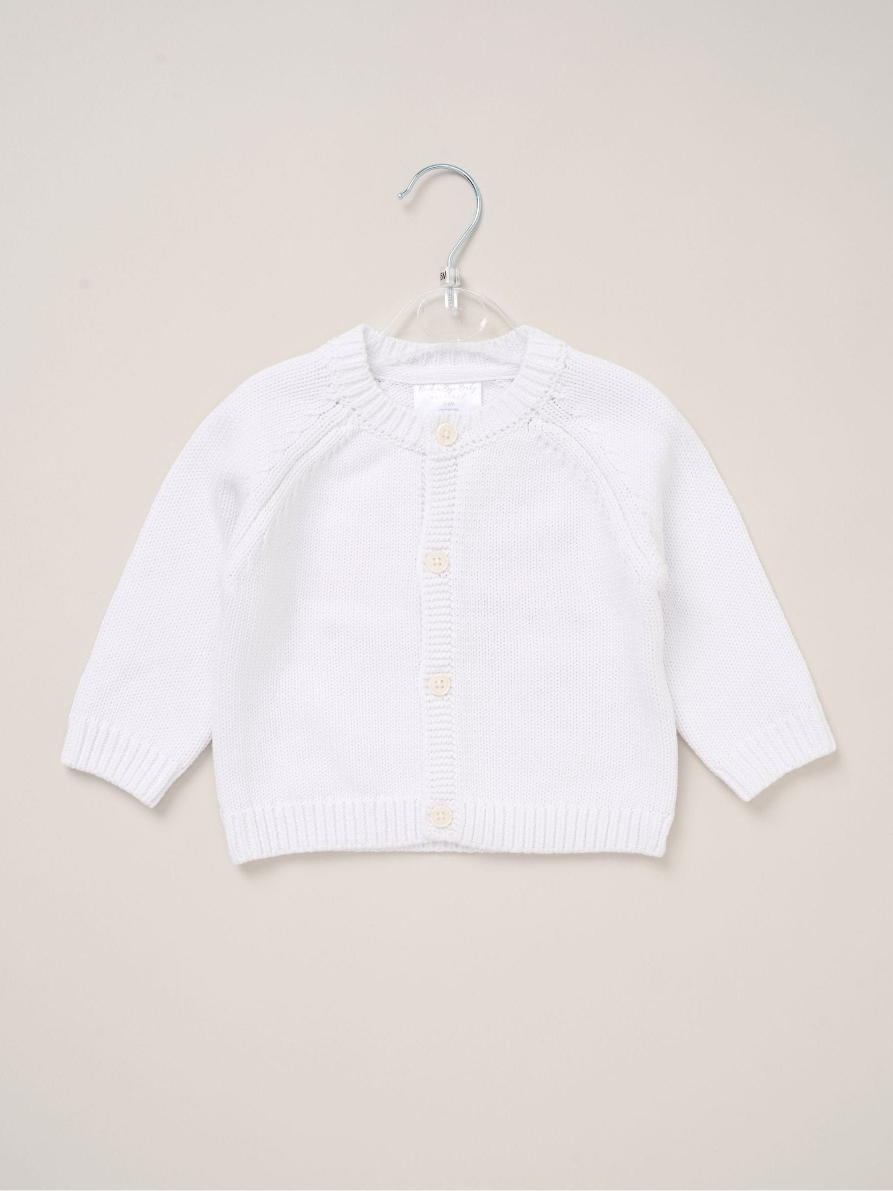 Dsiney Kidz - Rock-A-Bye Baby Boutique White Cardigan With Embroidery Back Detail image 2
