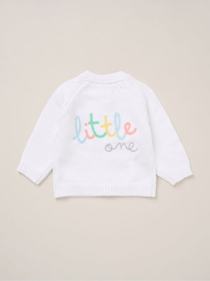 Dsiney Kidz - Rock-A-Bye Baby Boutique White Cardigan With Embroidery Back Detail image 3