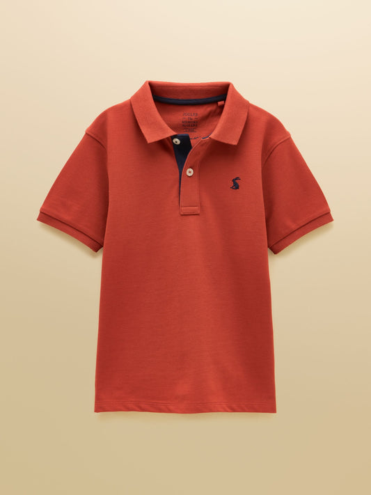 Dsiney Kidz - Joules Boys' Woody Burnt Orange Short Sleeve Cotton Polo Shirt image 2