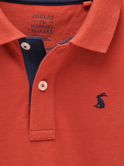 Dsiney Kidz - Joules Boys' Woody Burnt Orange Short Sleeve Cotton Polo Shirt image 6