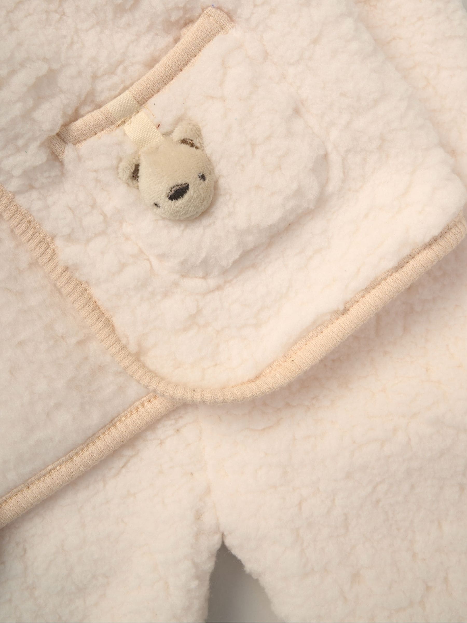 Rock-A-Bye Baby Boutique White 3-Piece Teddy Gilet, Bodysuit And Footed Trousers Set image 3