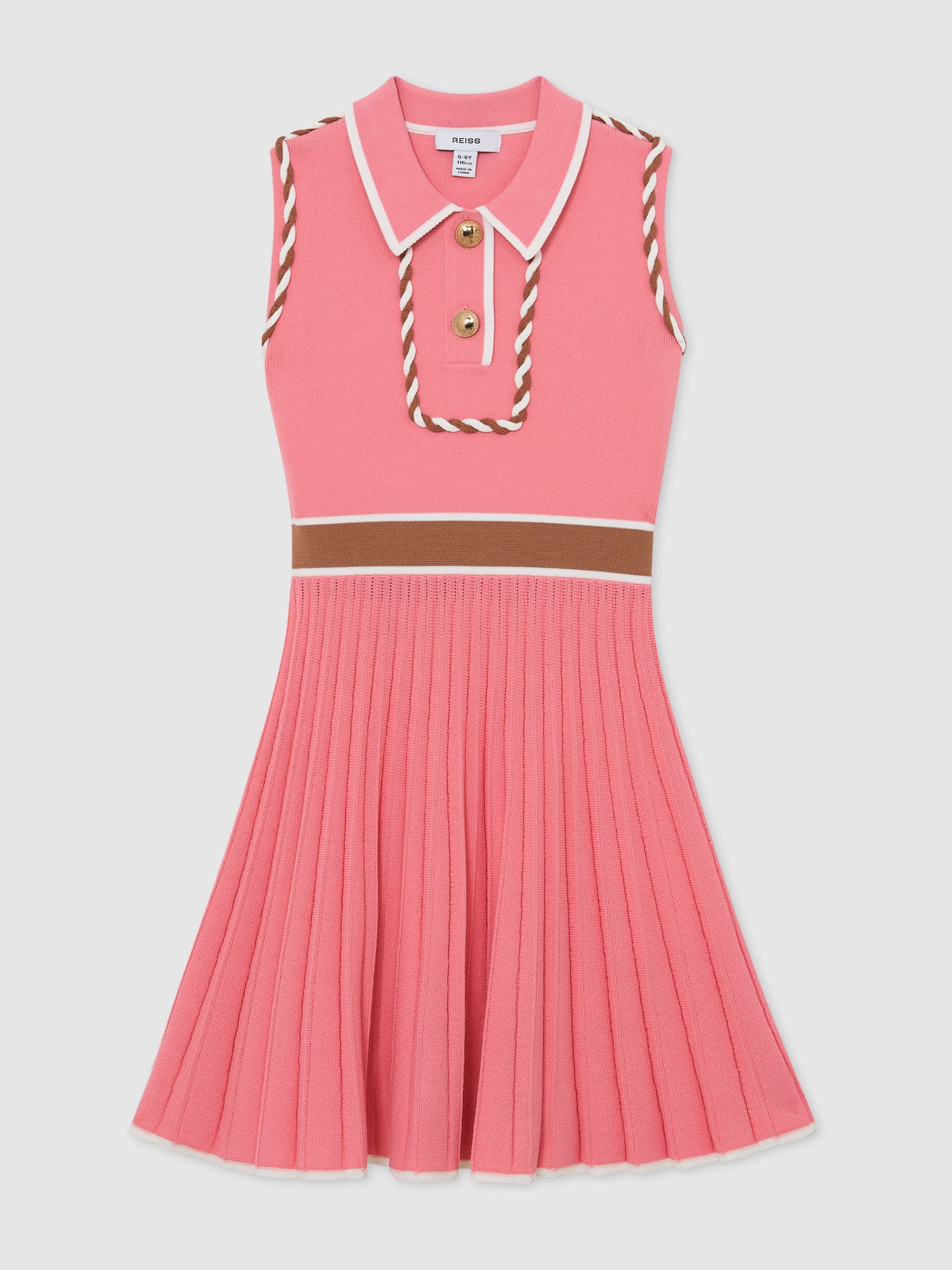 Reiss Coral Niamh 3-9 yrs Piped Sleeveless Knitted Dress image 2