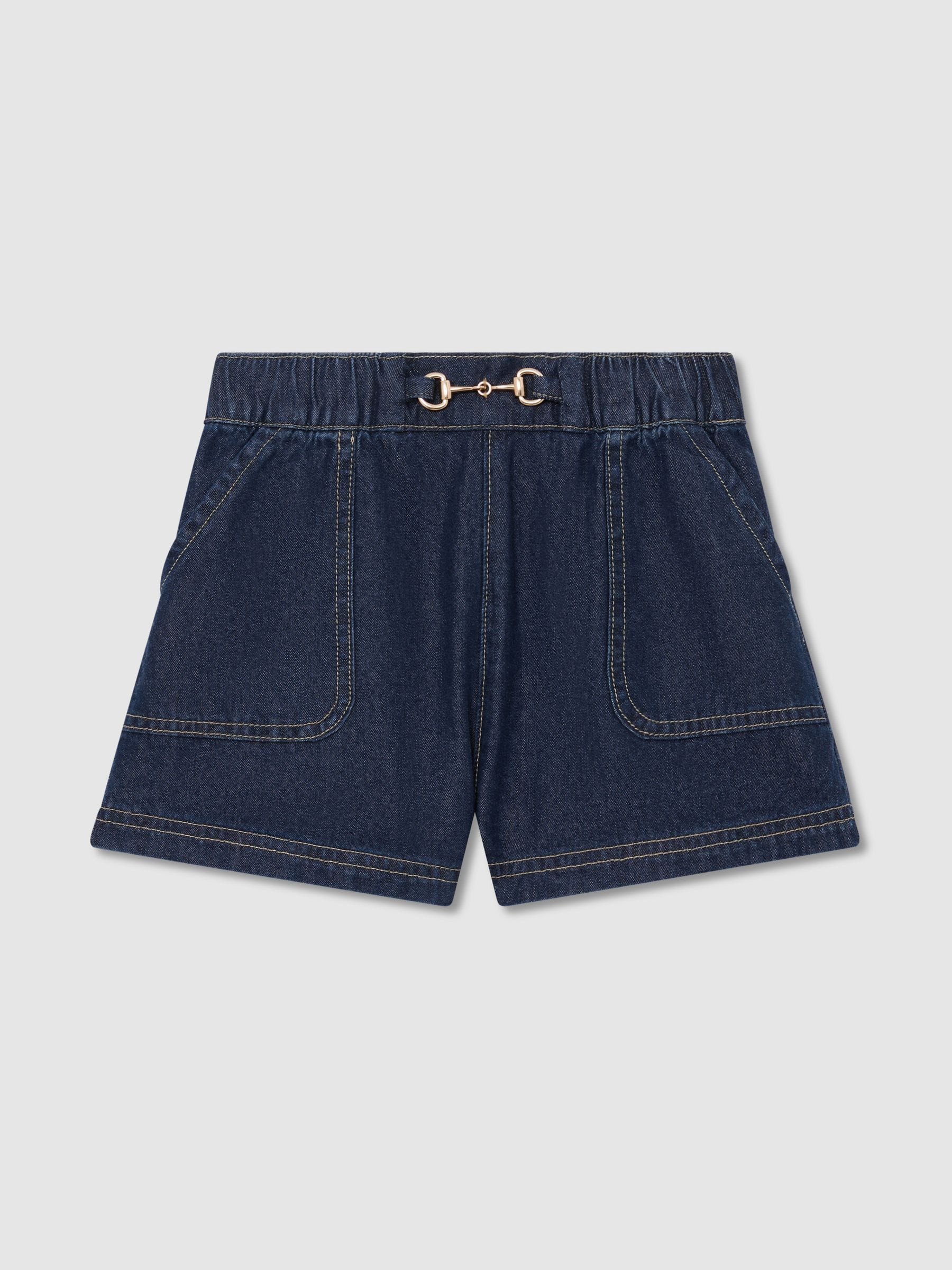 Dsiney Kidz - Reiss Indigo Penelope 9-13 yrs Horsebit-Detail Denim Shorts image 2