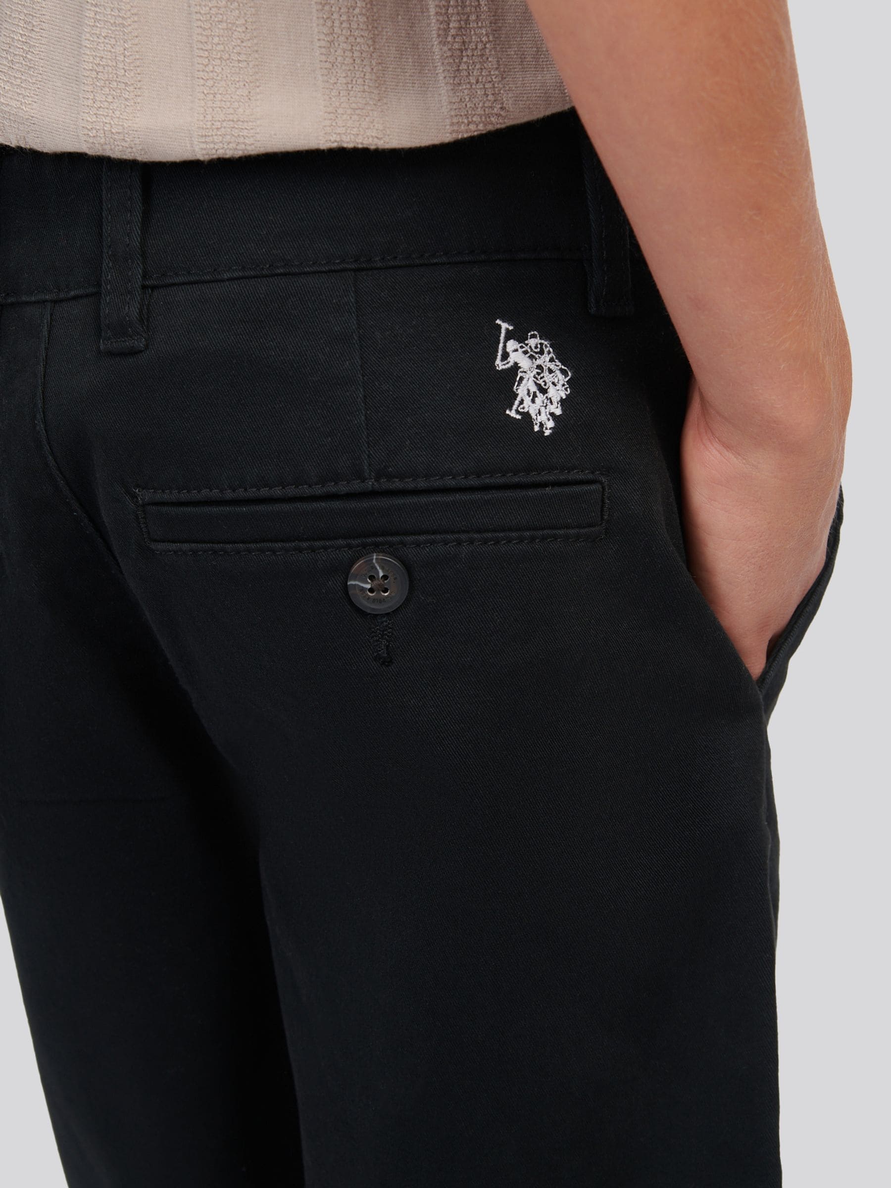 Dsiney Kidz - U.S. Polo Assn Black Classic Chino Shorts image 4