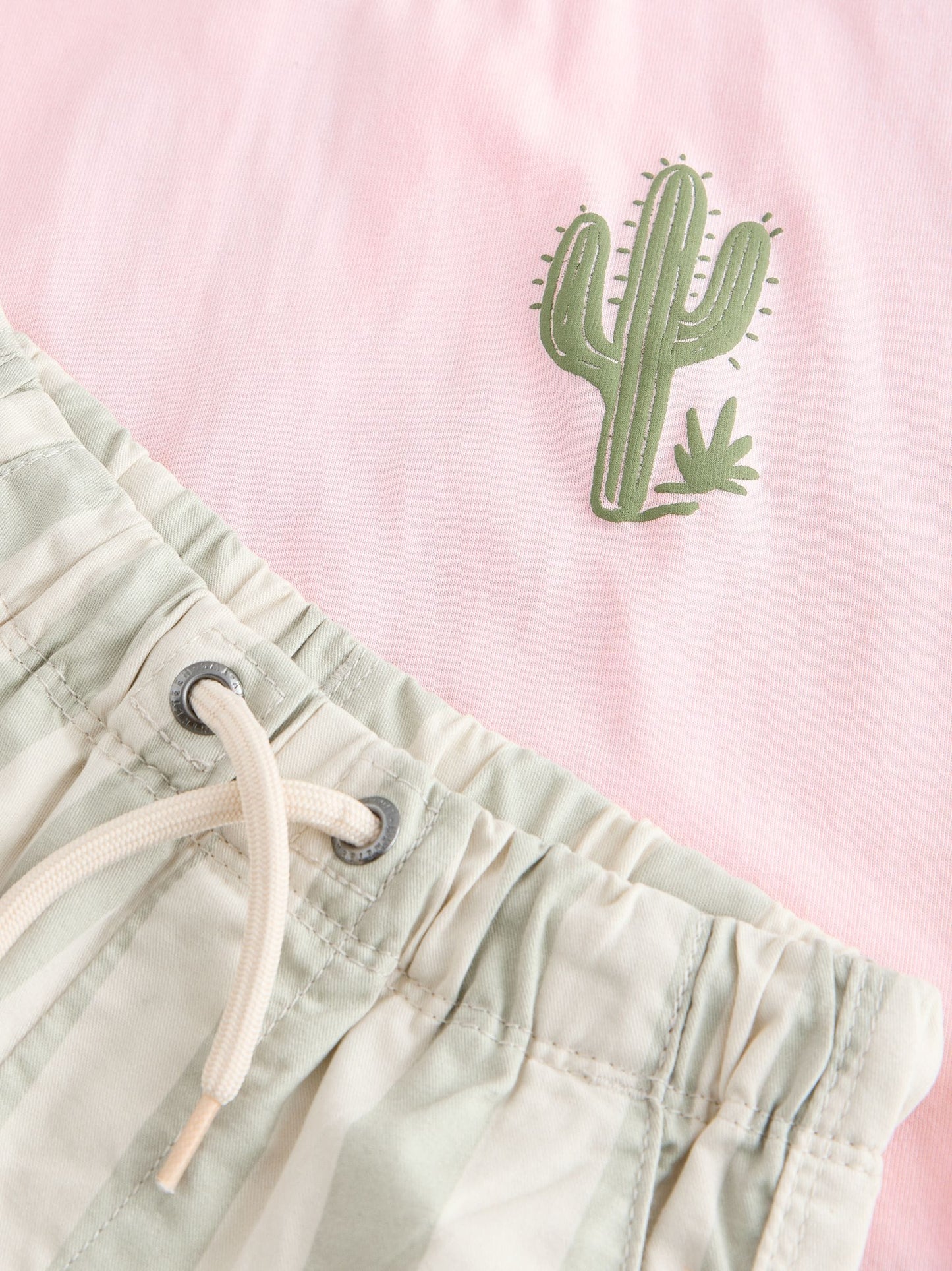 Dsiney Kidz - Light Pink/Mint Stripe Short Sleeve T-Shirt & Shorts Set (3mths-7yrs) image 9