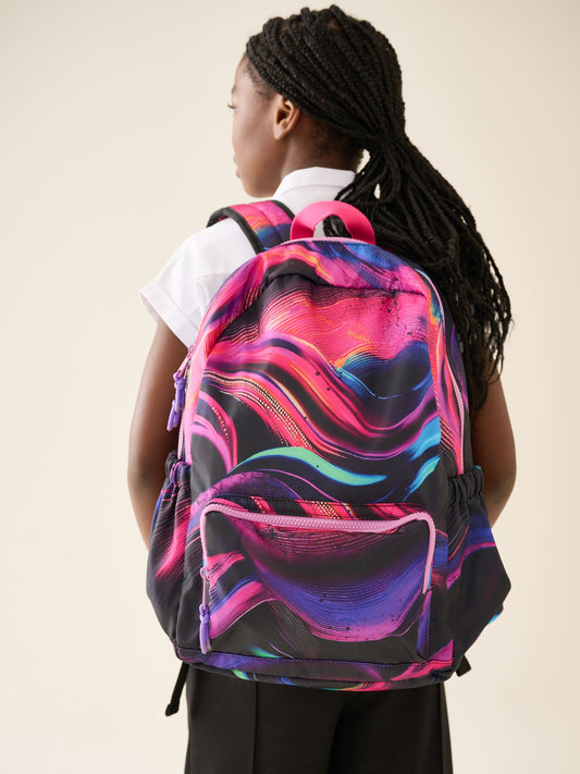 Black/Purple Wave Backpack image 1