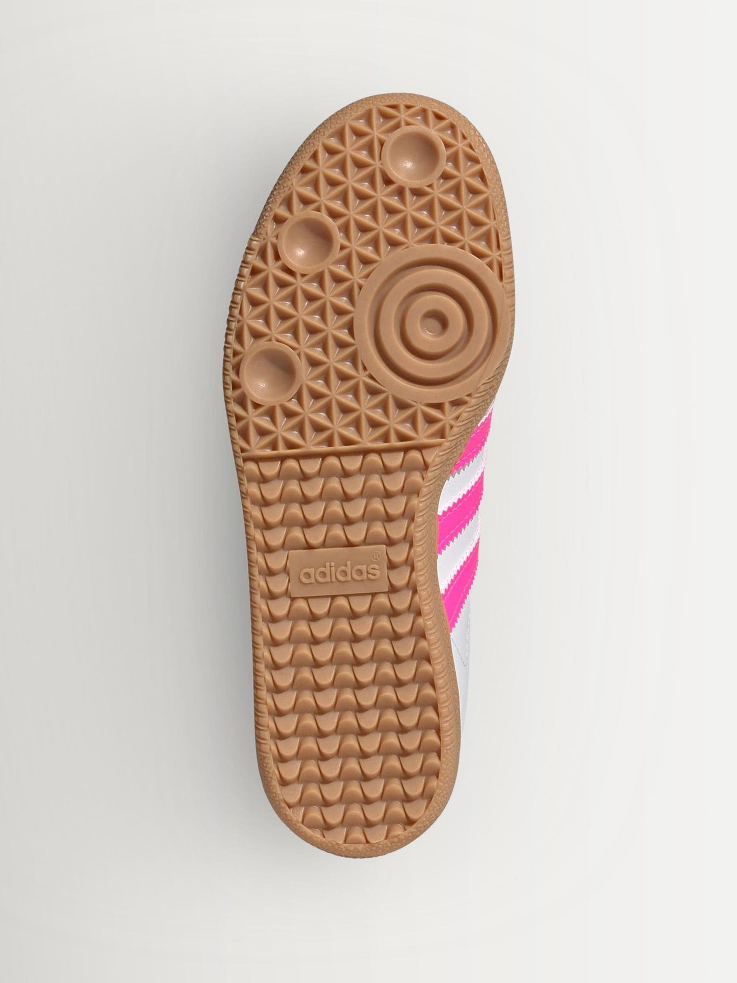 adidas Originals White/Pink Samba OG Junior Trainers image 3