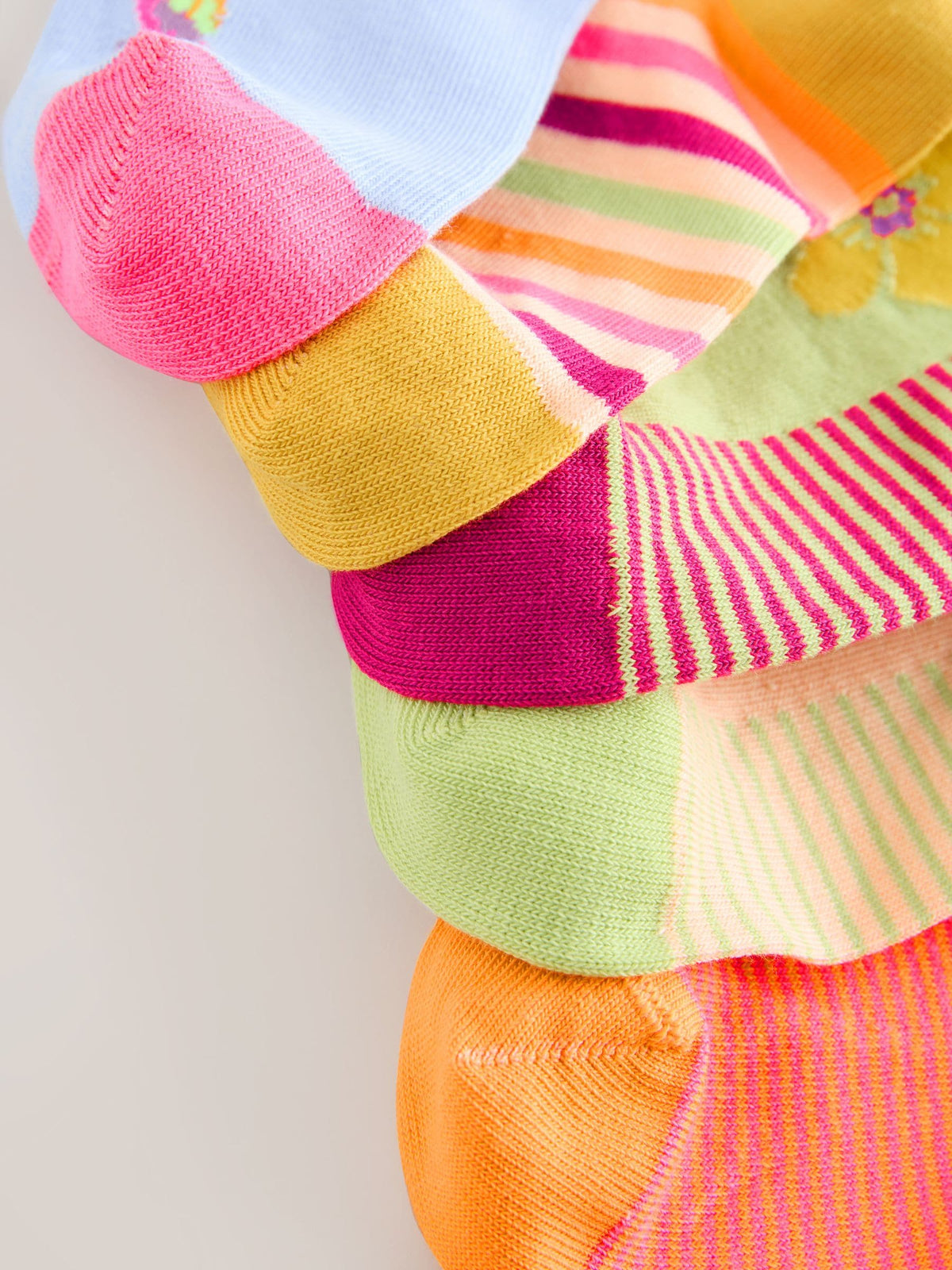Multi Cotton Rich Parrot/ Flower Ankle Socks 5 Pack image 2