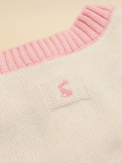 Dsiney Kidz - Joules Girls' Pippa Cream Horse Knitted Cardigan image 3