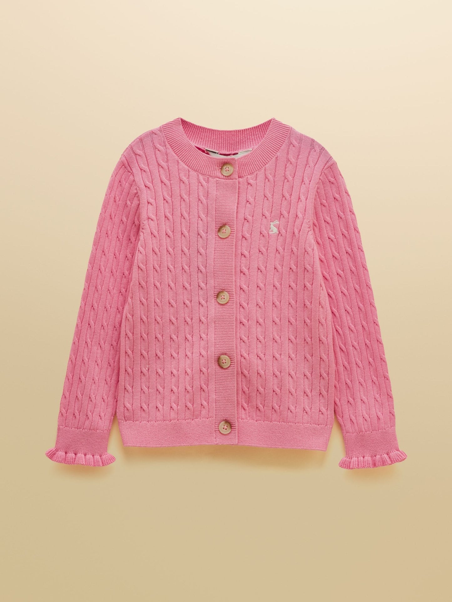 Dsiney Kidz - Joules Girls' Mallory Pink Cable Cardigan image 1
