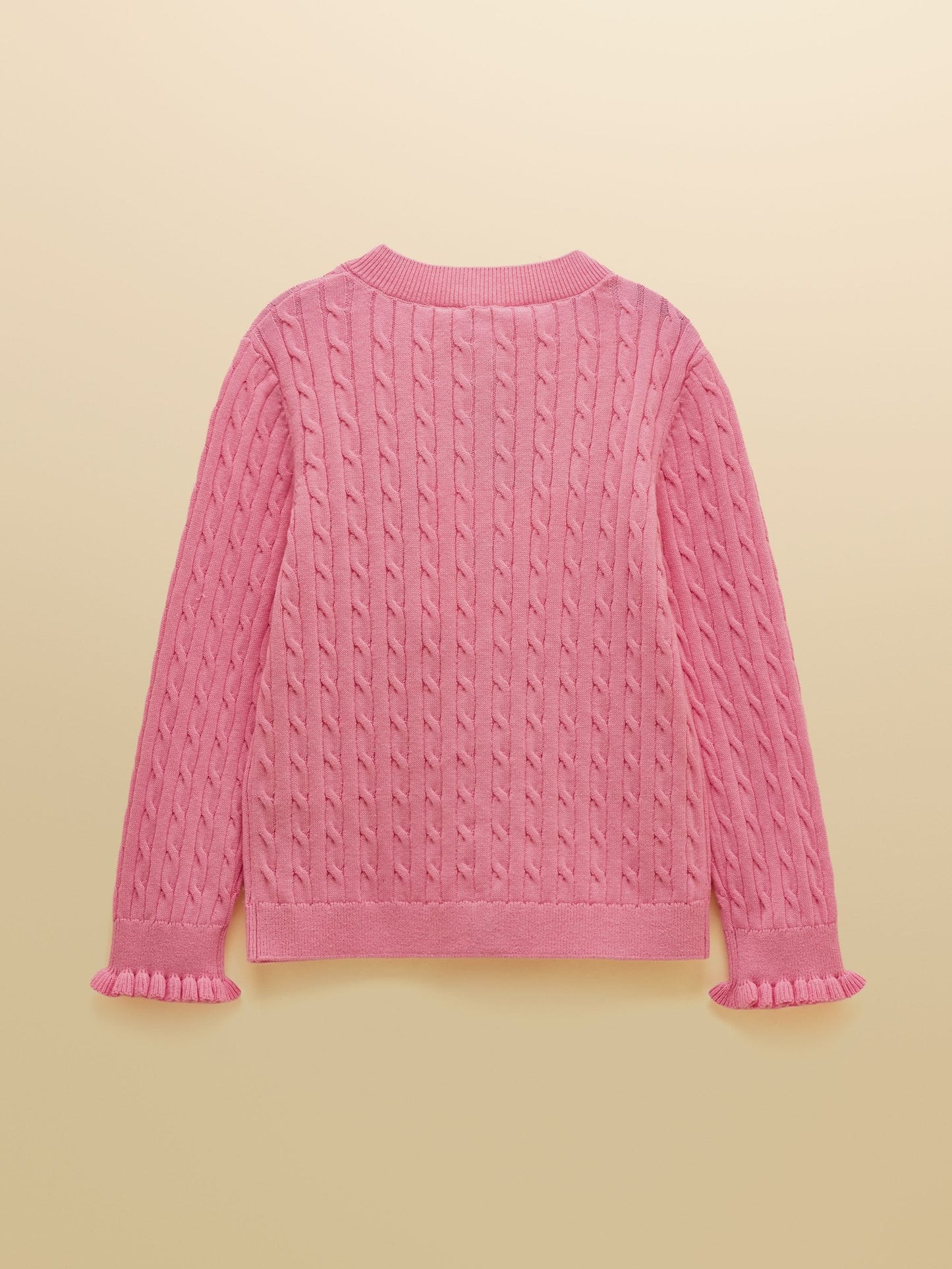 Dsiney Kidz - Joules Girls' Mallory Pink Cable Cardigan image 2