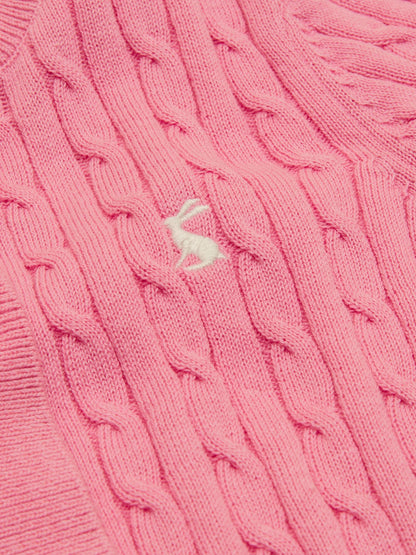 Dsiney Kidz - Joules Girls' Mallory Pink Cable Cardigan image 3