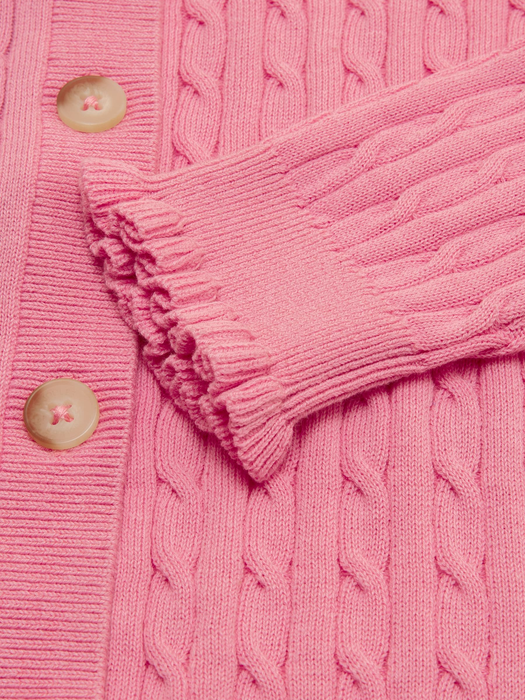 Dsiney Kidz - Joules Girls' Mallory Pink Cable Cardigan image 4