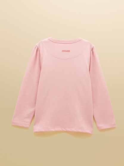 Dsiney Kidz - Joules Girls' Ava Pink Horse Applique Long Sleeve Top image 2