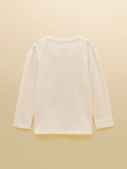 Dsiney Kidz - Joules Girls' Ava Cream Applique Long Sleeve Top image 2