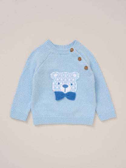 Rock-A-Bye Baby Boutique Blue True Knit Cardigan, Trousers Outfit Set image 3
