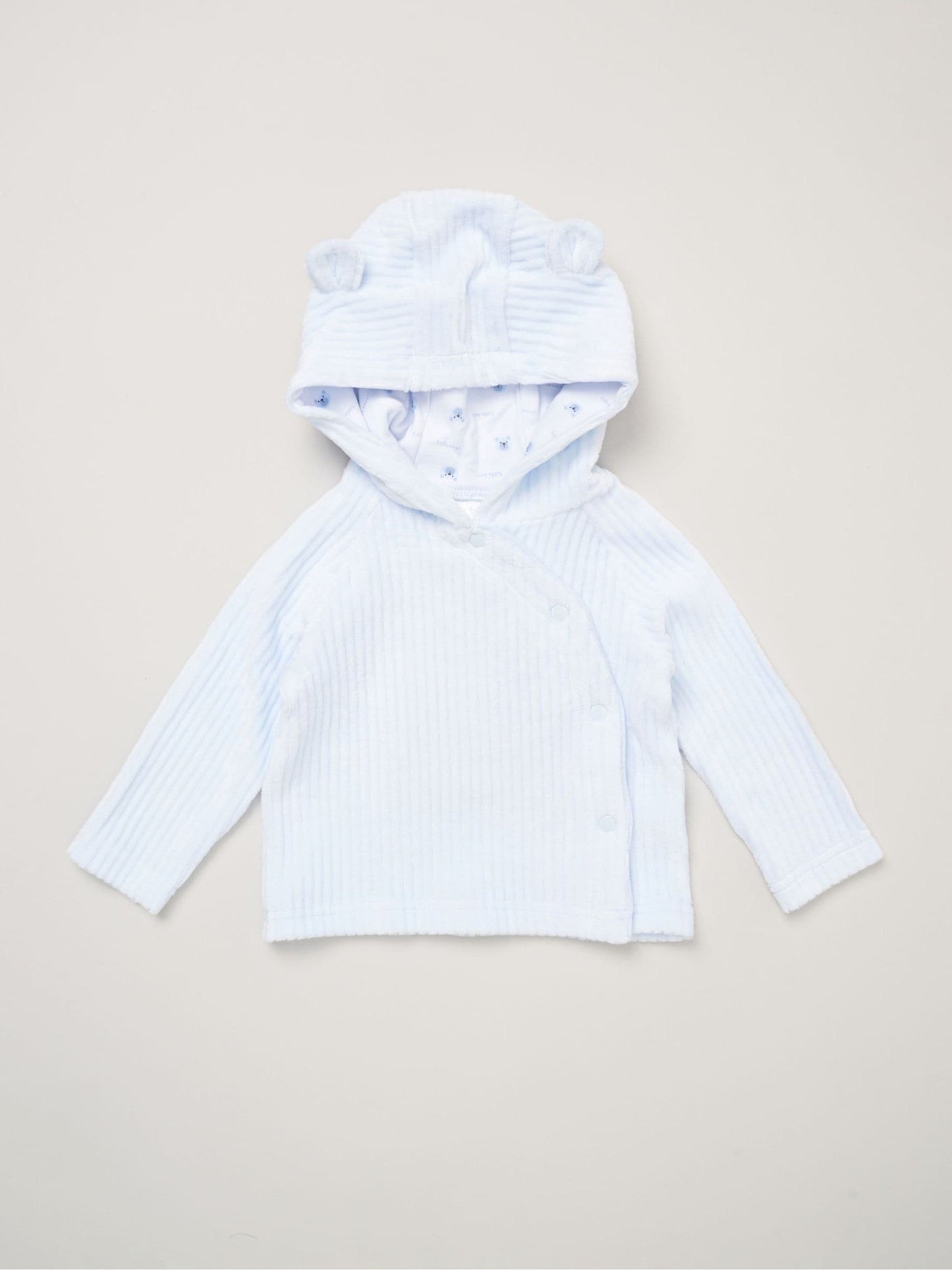 Rock-A-Bye Baby Boutique Blue Velour Jacket And Footed Trousers Set image 3
