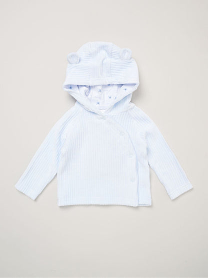 Rock-A-Bye Baby Boutique Blue Velour Jacket And Footed Trousers Set image 3