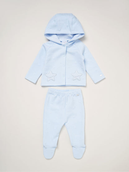 Rock-A-Bye Baby Boutique Blue Quilted Jacket And Trousers Set image 1