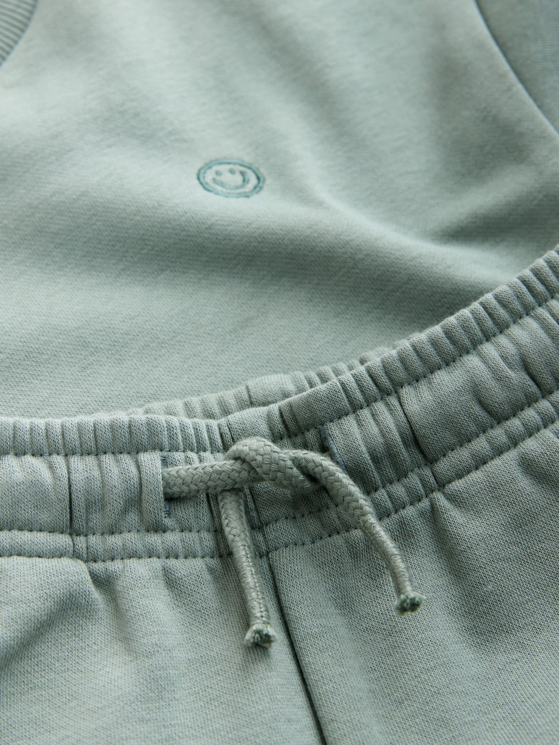 Sage Green Single Plain Crew Neck Sweatshirt and Shorts Set (3mths-7yrs) image 9