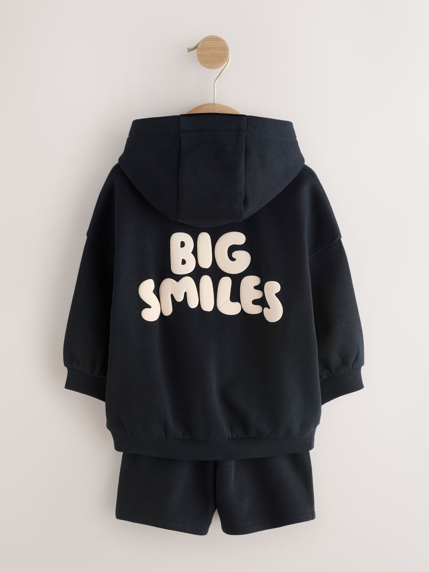 Black Big Smiles Hoodie and Shorts Set (3mths-7yrs) image 6