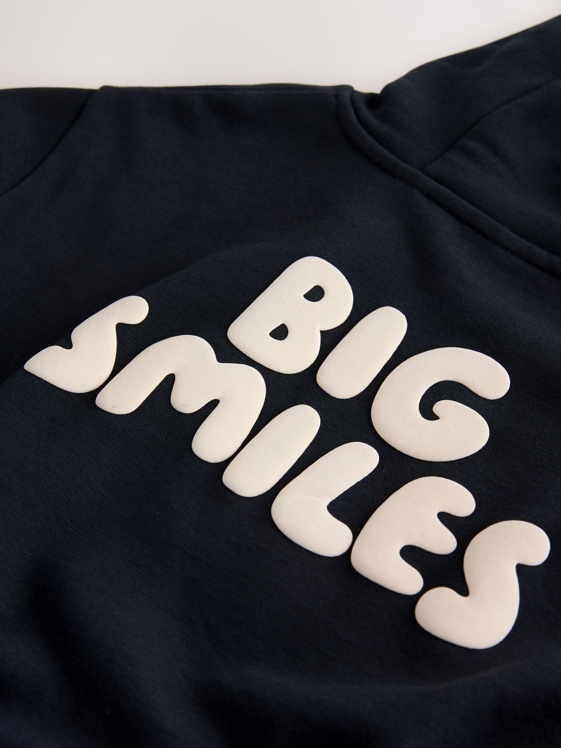 Black Big Smiles Hoodie and Shorts Set (3mths-7yrs) image 9