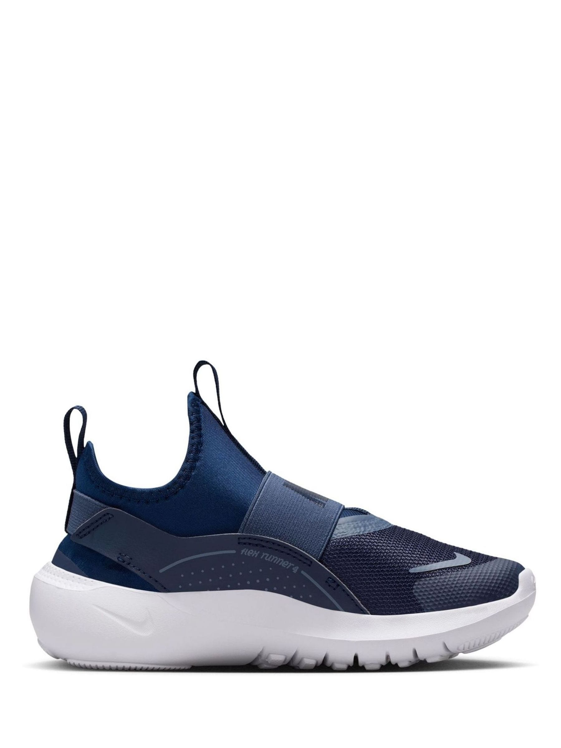 Nike Navy Junior Flex Runner 4 Trainers image 4