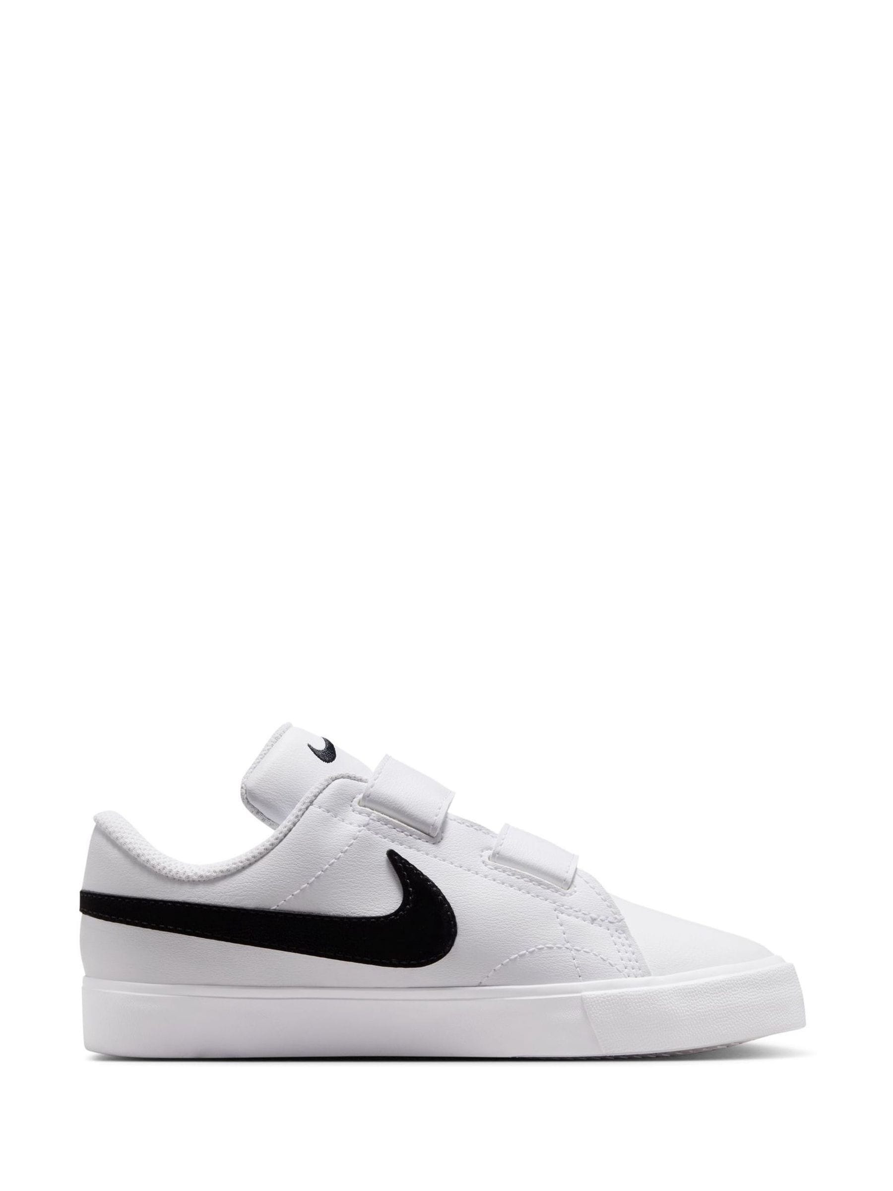 Nike White/Black Junior Tennis Essential Trainers image 2