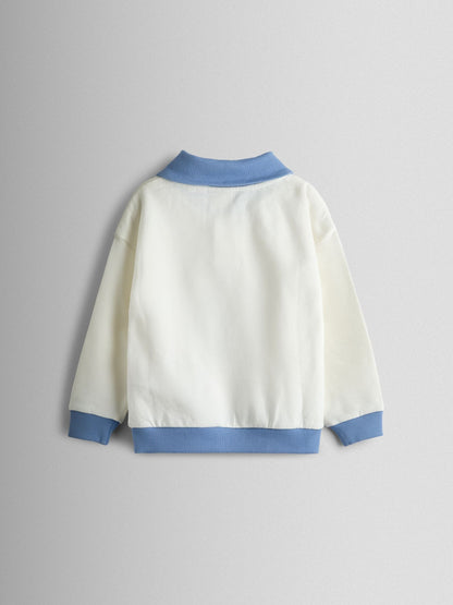 JoJo Maman Bébé Cream Boat 2-Piece Nautical Sweatshirt & Short Set image 3