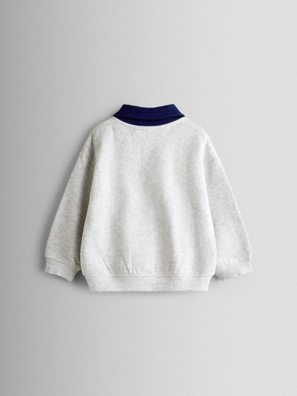 Dsiney Kidz - JoJo Maman Bébé Grey Marl Race Car Sweatshirt image 2