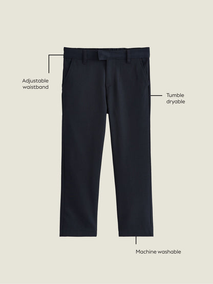 Dsiney Kidz - Navy Longer Leg Regular Waist School Trousers (3-17yrs) image 4
