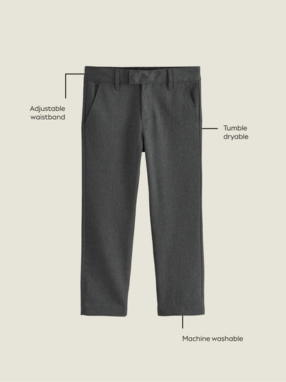 Dsiney Kidz - Grey Longer Leg Regular Waist School Trousers (3-17yrs) image 4